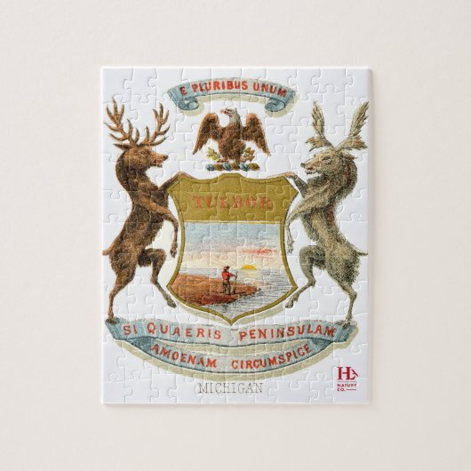 Michigan Coat of Arms Legpuzzel (Verticaal)