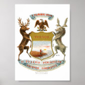 Michigan Coat of Arms Poster (Voorkant)