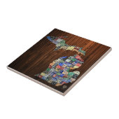 Michigan Counties License Bord Kaart keramische te Tegeltje (Zijkant)