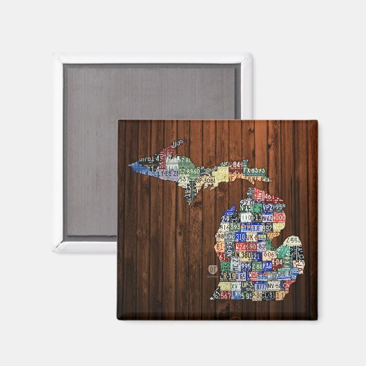Michigan County's in licentie Borden Magneet (Voorkant / Achterkant)