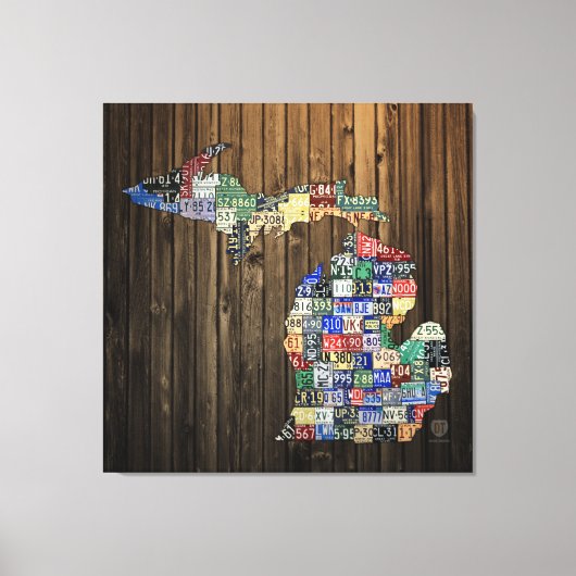 Michigan County's Licentie Bord Kaart Canvas 2014 (Voorkant)
