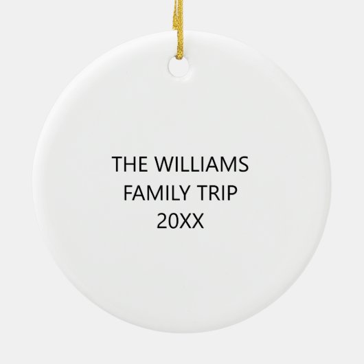 Michigan Custom Family Trip Christmas Keramisch Ornament (Achterkant)