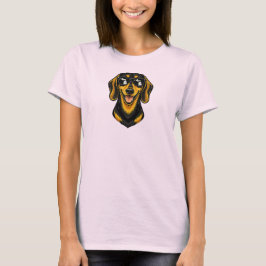 Michigan Dachshund die een zonnebril draagt T-shirt