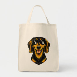 Michigan Dachshund die een zonnebril draagt Tote Bag