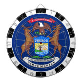 Michigan Dartboard USA & Michigan Flag/game board Dartbord (Voorkant)