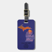 MICHIGAN DE GROTE MEREN STAAT BAGAGELABEL (Voorkant verticaal)