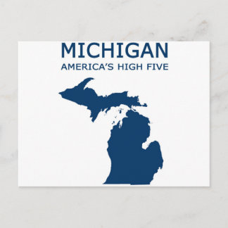 Michigan. De Hoge Vijf van Amerika Briefkaart