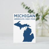 Michigan. De Hoge Vijf van Amerika Briefkaart (Staand voorkant)