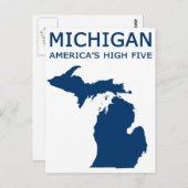 Michigan. De Hoge Vijf van Amerika Briefkaart (Voorkant / Achterkant)