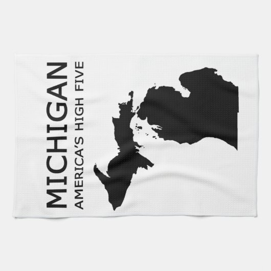 Michigan. De Hoge Vijf van Amerika Theedoek (Horizontaal)