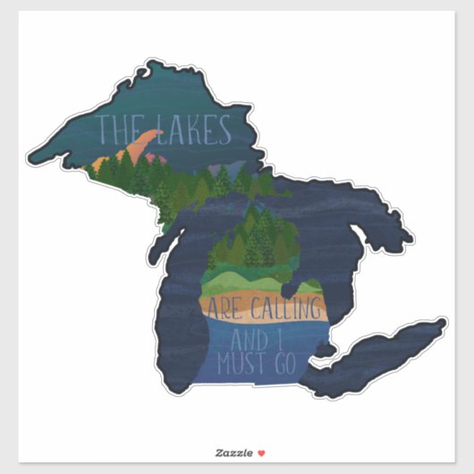 Michigan De Meren noemen het prachtig Sticker (Vel)