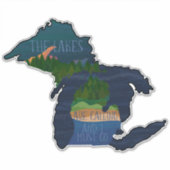 Michigan De Meren noemen het prachtig Sticker (Voorkant)