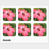 Michigan, Dearborn. Detail van roze hibiscus Vierkante Sticker (Vel)