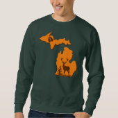 Michigan Deer Hunter Forest Groene Sweatshirt (Voorkant)