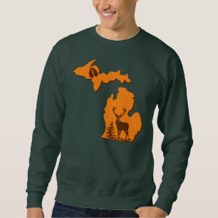 Michigan Deer Hunter Forest Groene Sweatshirt
