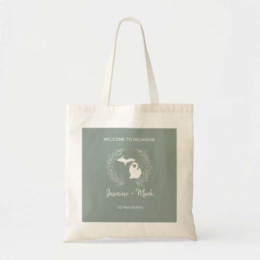 Michigan Destination Wedding Welkom Tote Bag (Voorkant)