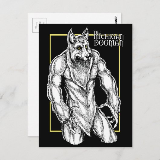 Michigan Dogman Briefkaart (Voorkant / Achterkant)