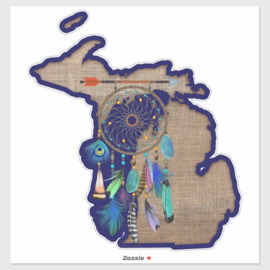 Michigan Dream Catcher Mooi Sticker (Vel)