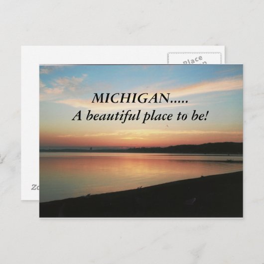 MICHIGAN...Een mooie plek om te zijn. postkaart (Voorkant / Achterkant)