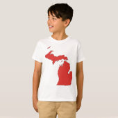 Michigan: Een RODE Staat T-shirt (Voorkant volledig)