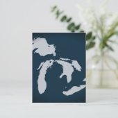 Michigan en de Grote Meren Briefkaart (Staand voorkant)