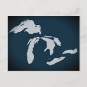 Michigan en de Grote Meren Briefkaart (Voorkant)