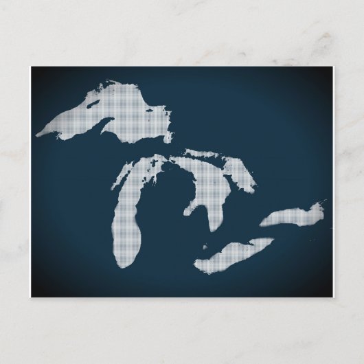 Michigan en de Grote Meren Briefkaart (Voorkant)