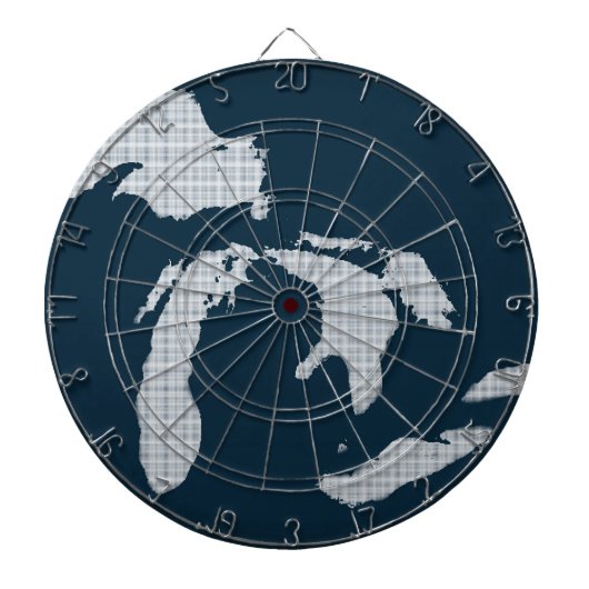 Michigan en de Grote Meren Dartbord (Voorkant)