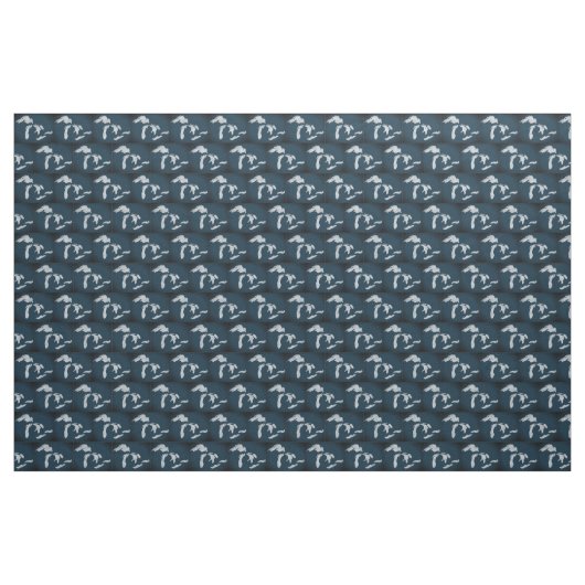 Michigan en de Grote Meren Fabric Stof (Yard (91,4 cm))