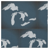 Michigan en de Grote Meren Fabric Stof (Close Up)