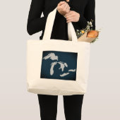 Michigan en de Grote Meren Grote Tote Bag (Voorkant (product))