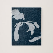 Michigan en de Grote Meren Legpuzzel (Verticaal)