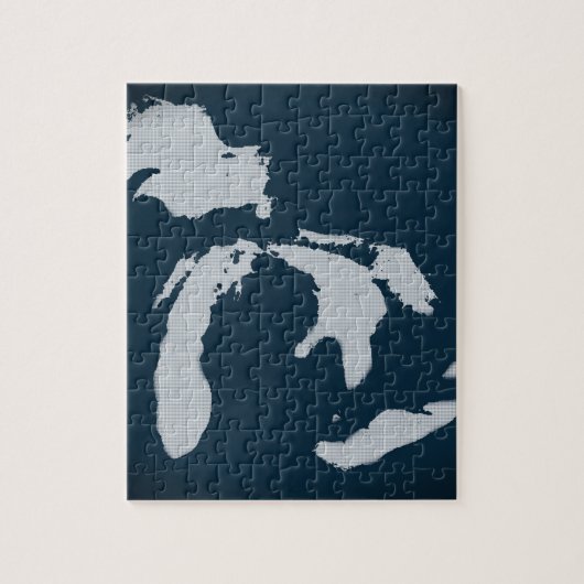 Michigan en de Grote Meren Legpuzzel (Verticaal)