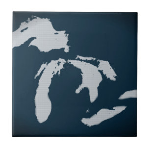 Michigan en de Grote Meren Tegeltje