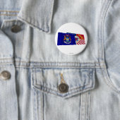 Michigan en Detroit Flags Ronde Button 5,7 Cm (In situ)