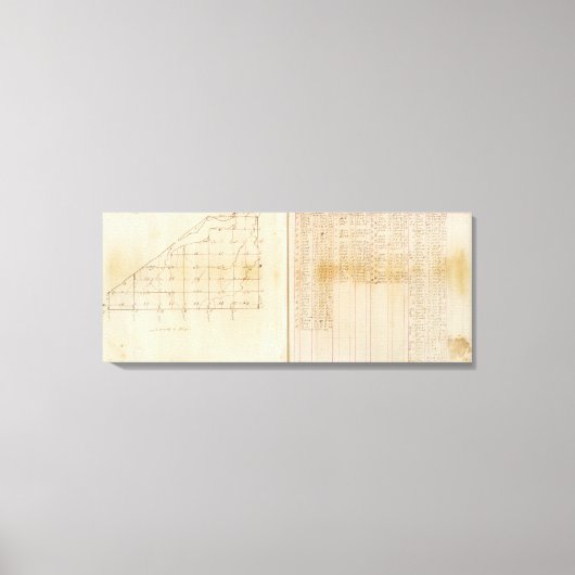 Michigan en Indiana Survey Canvas Afdruk (Voorkant)