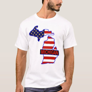 michigan en vlag t-shirt