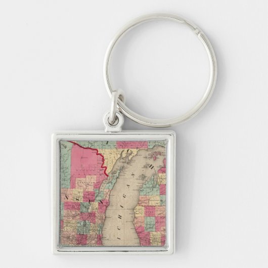 Michigan en Wisconsin Sleutelhanger (Voorkant)