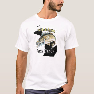 Michigan 'Eye Snoep Funny Walleye Vist T-Shirt