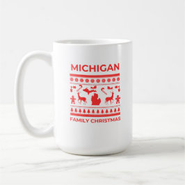 Michigan Familie Kerstmis Koffie Mok