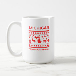 Michigan Familie Kerstmis Koffie Mok