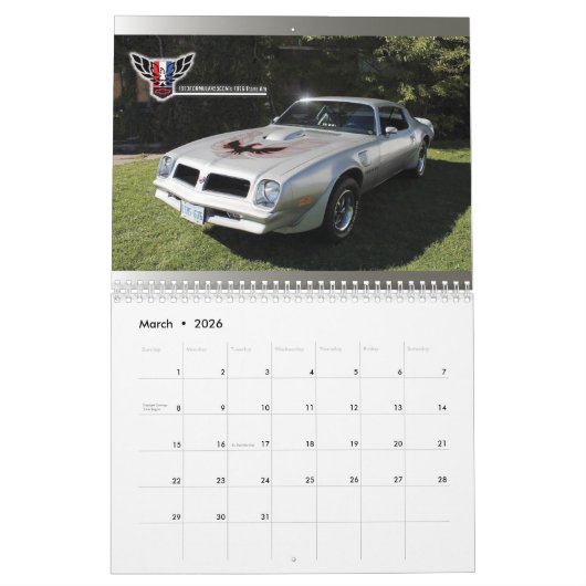 Michigan FBody Calendar 2017 Kalender (Mar 2026)