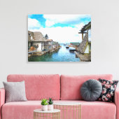 Michigan Fish Town Painting Canvas Afdruk (Insitu (Woonkamer))