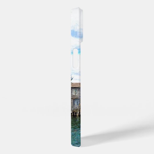 Michigan Fish Town Painting Case-Mate iPhone Case (Achterkant / Rechts)