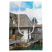Michigan Fish Town Painting Medium Cadeauzakje (Achterkant)