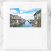 Michigan Fish Town Painting Rechthoekige Sticker (Tas)