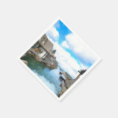 Michigan Fish Town Painting Servet (Hoek)