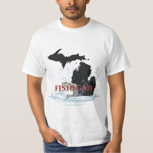 Michigan Fisherman Humor T-shirt