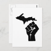 Michigan Fist Briefkaart (Voorkant / Achterkant)