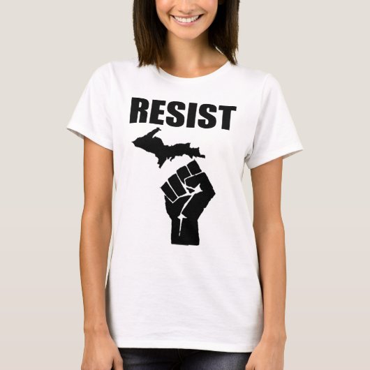 Michigan Fist RESIST T-shirt (Voorkant)